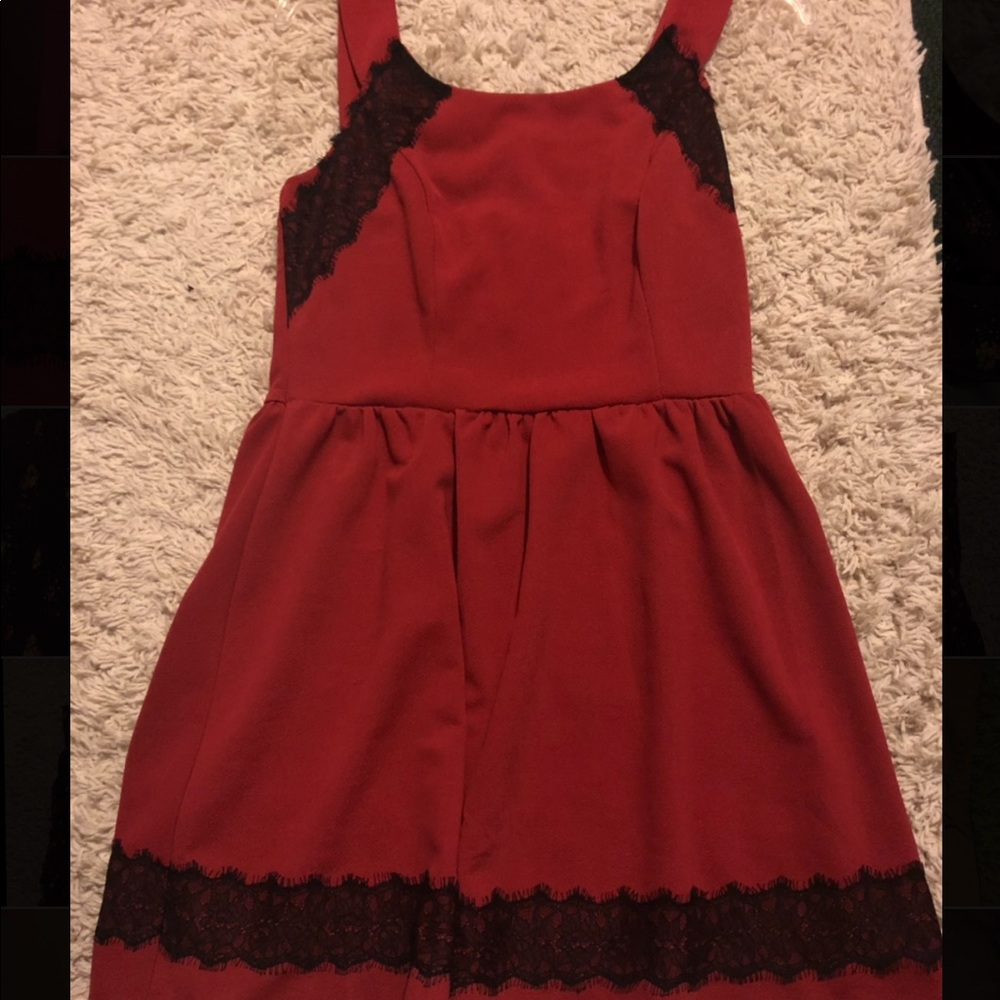 Red Dress with Lace